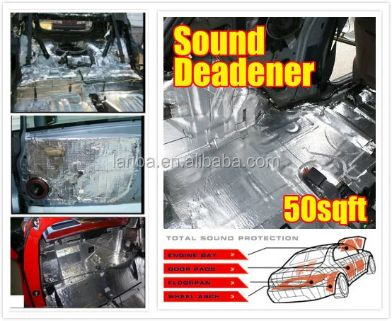 Silent Coat Car Door Boot Deadening Vibration Sound Proofing Damping Mat 8 Sheet