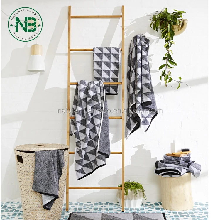 Bamboo Towel Ladder Rail Free Standing Towel Stand Bamboo Rack Buy