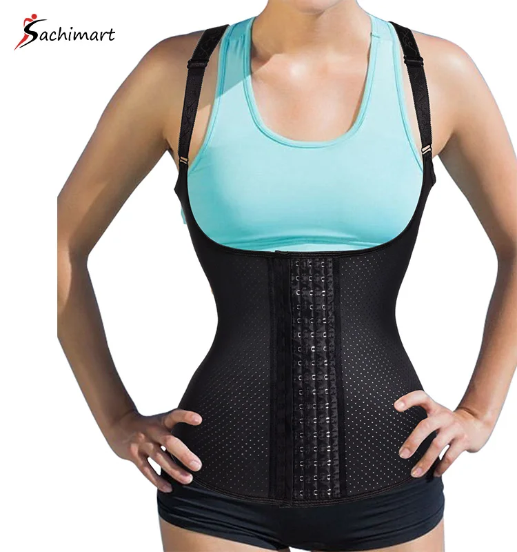 Sachimart Women Latex Waist Trainer Fajas Colombianas With Zipper Sport ...