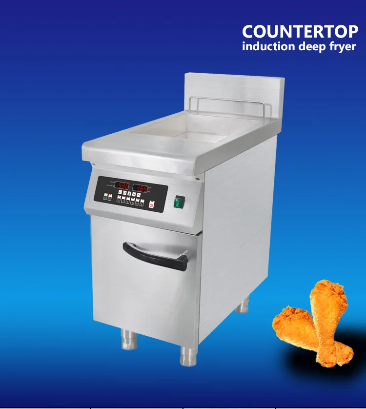 Commercial Machine Timer Temperature Control Induction Deep Fryer For