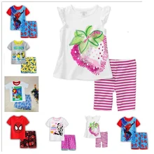 New Hot Sale Summer Kids Boys love T Shirt Shorts Set Children Short Sleeve Shirt Clothing