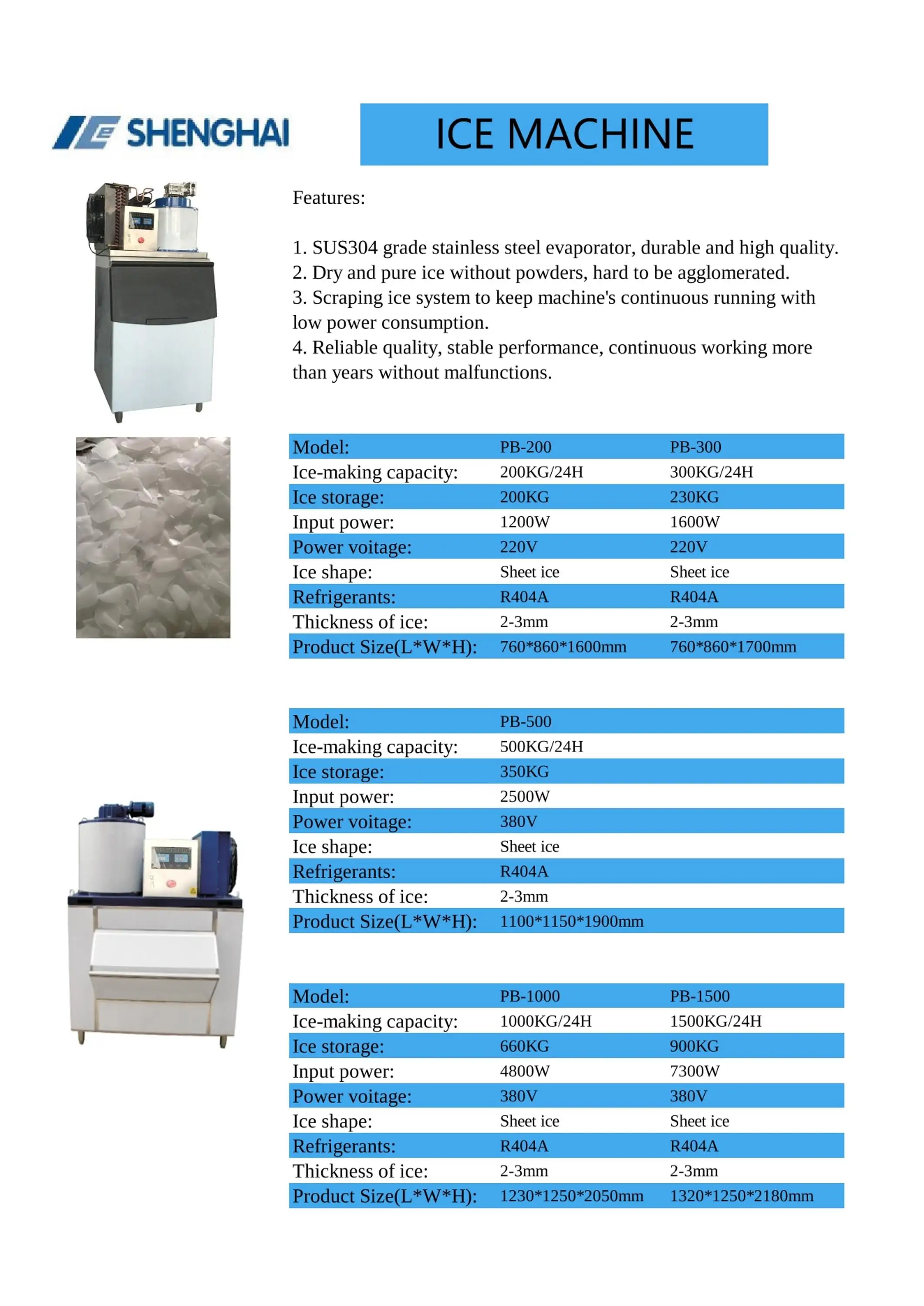 1500kg Per Day Industrial Large Scale Ice Maker Machine Low Price Pb