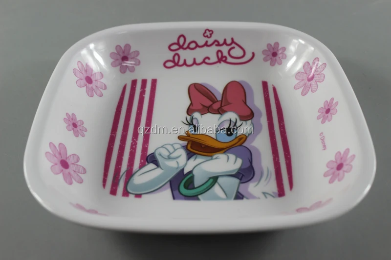 Sales promotion melamine square suop plates plastic square dish