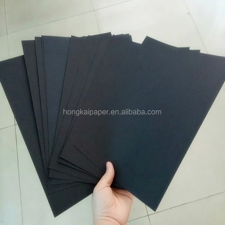 Offset 110GSM Uncoated Black Kraft Paper 250GSM for Stationery and Wrapping  - China Black Paper, Black Card Board