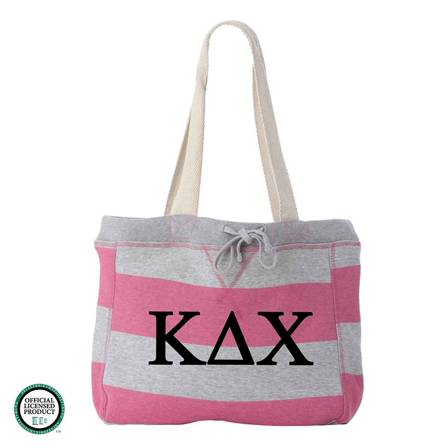 Kappa Delta Chi Striped Beachcomber Tote Bag
