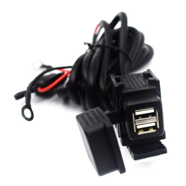 Motorcycle/motorbike/scooter 12v Dual Usb Power Adapter - Buy Dual Port ...