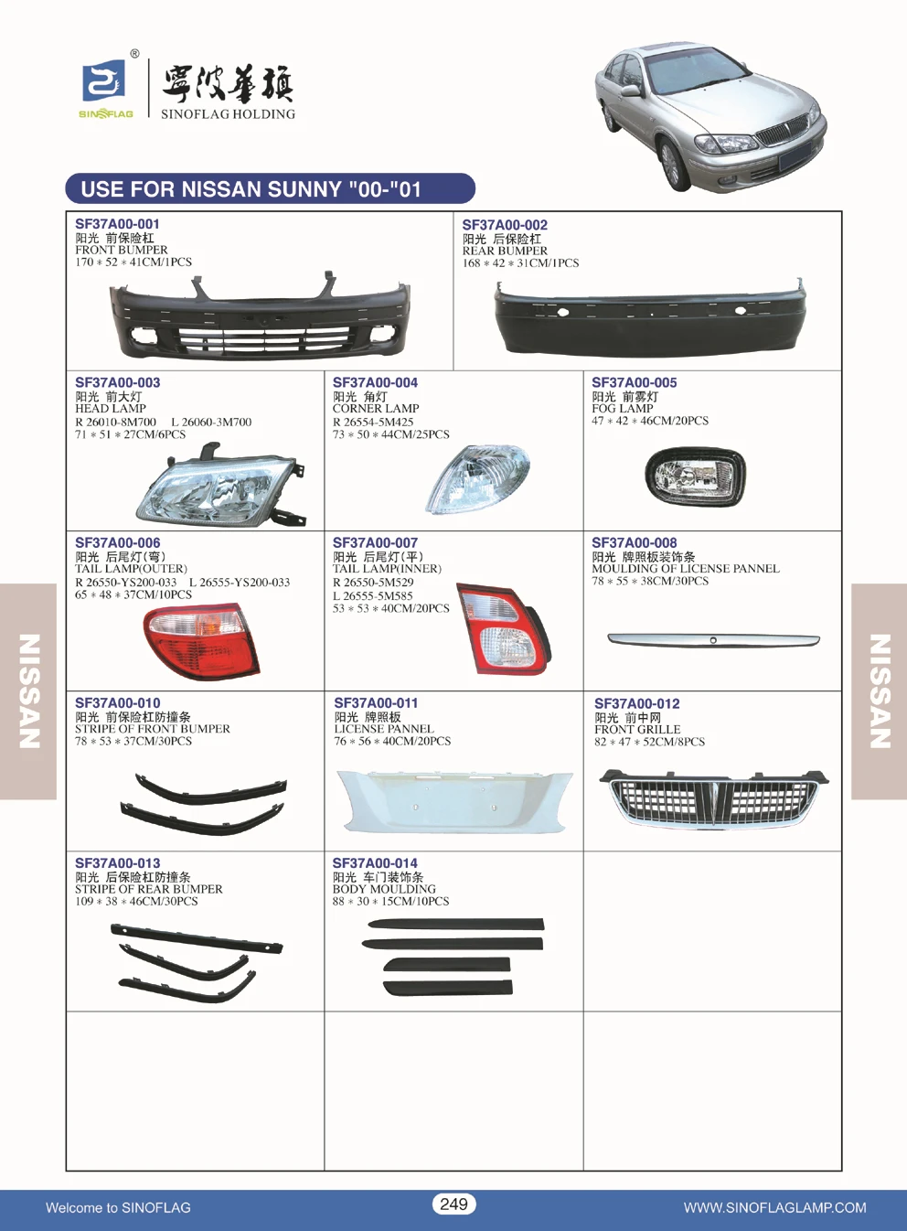 กระจกมองข้างใช้สำหรับ Nissan Sunny 20012003 Buy อุปกรณ์ตกแต่งรถยนต์