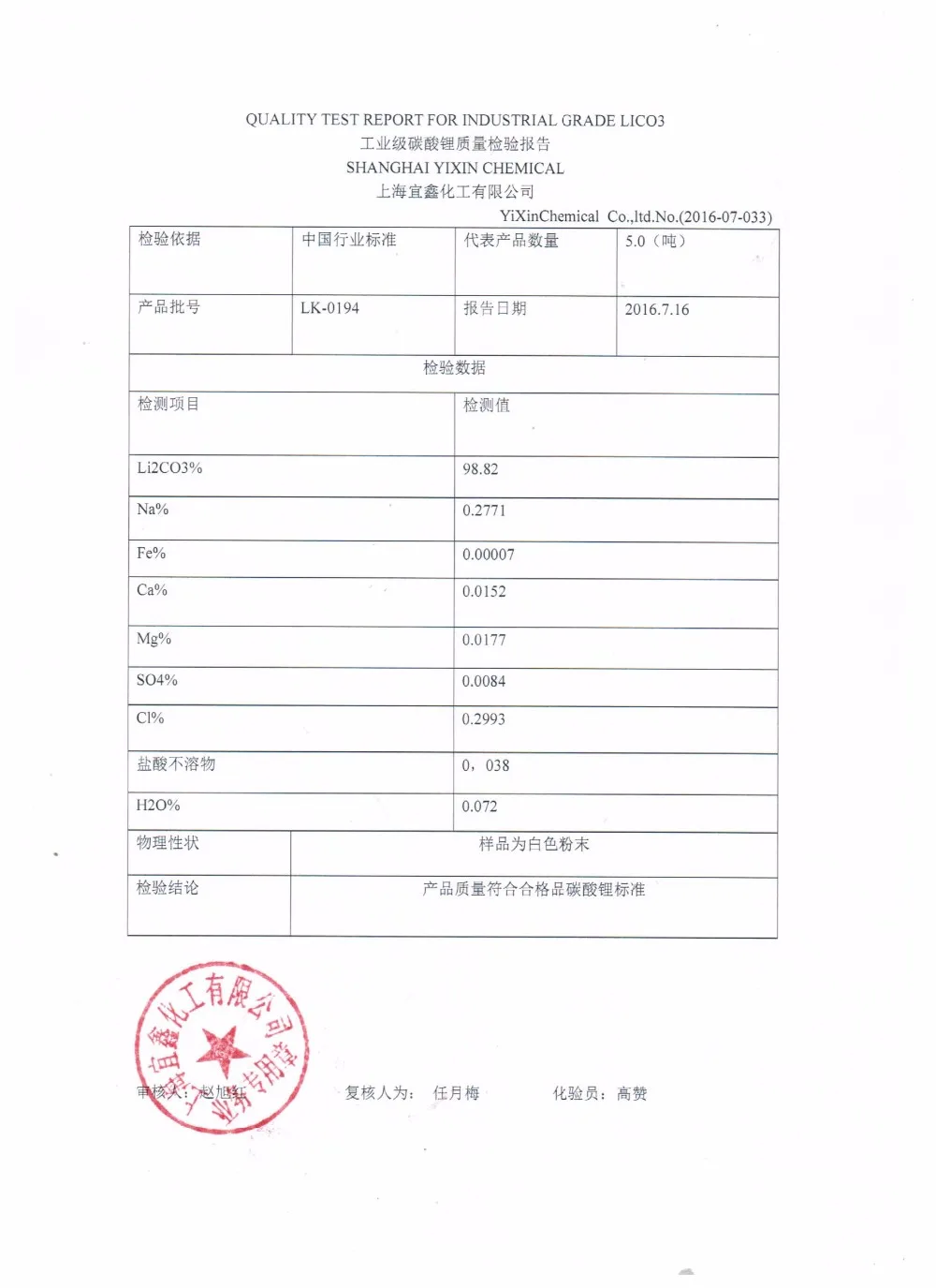 Yixin Custom li2co3 compound name Supply used in aluminium production-4