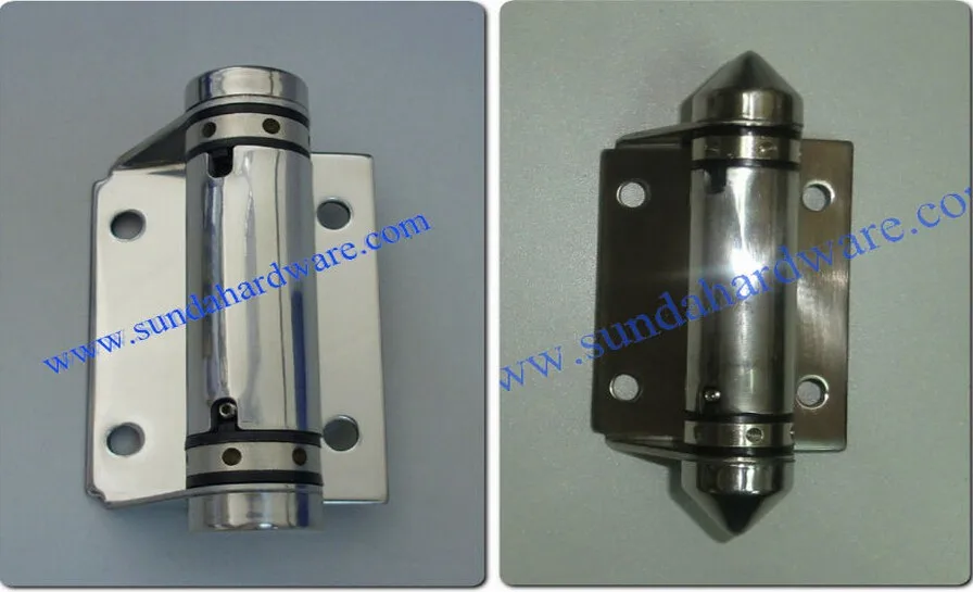 Stainless Steel Adjust Spring Loaded Door Hinge For Frameless Glass