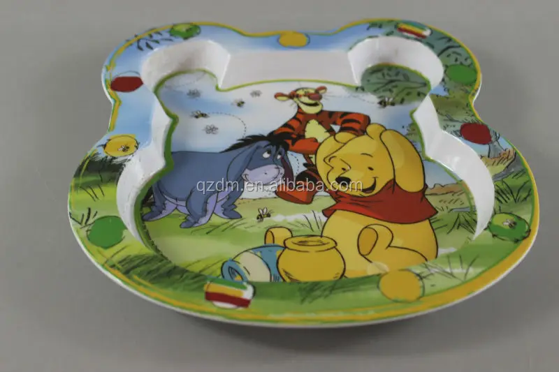 melamine bear shape plate for kids