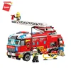 QMAN Fire Command Truck abs kids plastic building blocks building blocks bricks educational science toys QMAN Blocks