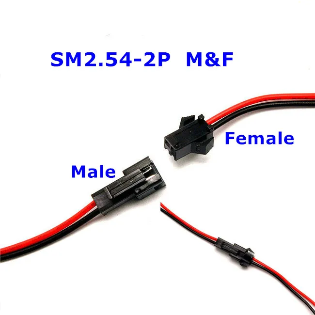 SM2.54 2pin connector jumper wiring harness and flat ribbon cable