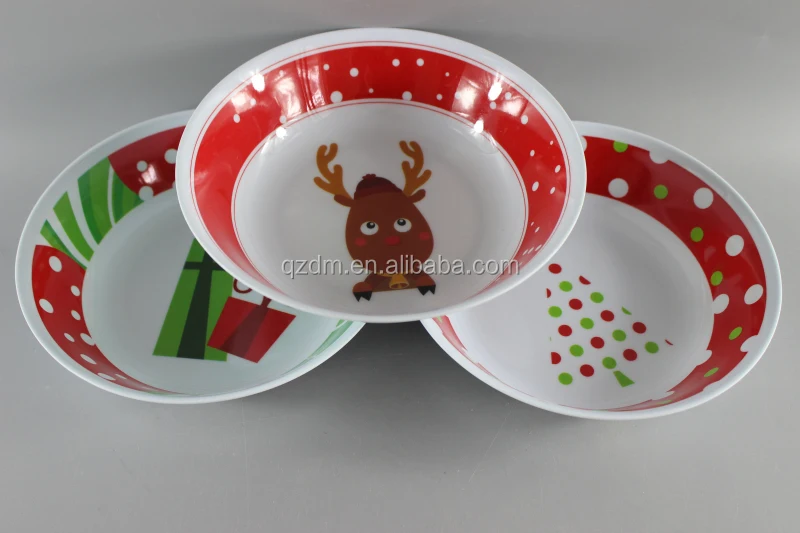 Wholesale Christmas Plastic Soup bowl Set 7-10inch