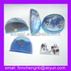 6.7x2.8x5.2cm plastic photo paper insert half snow globe/magnet,acrylic magnet half snow globe,souvenir snow globes with magnet