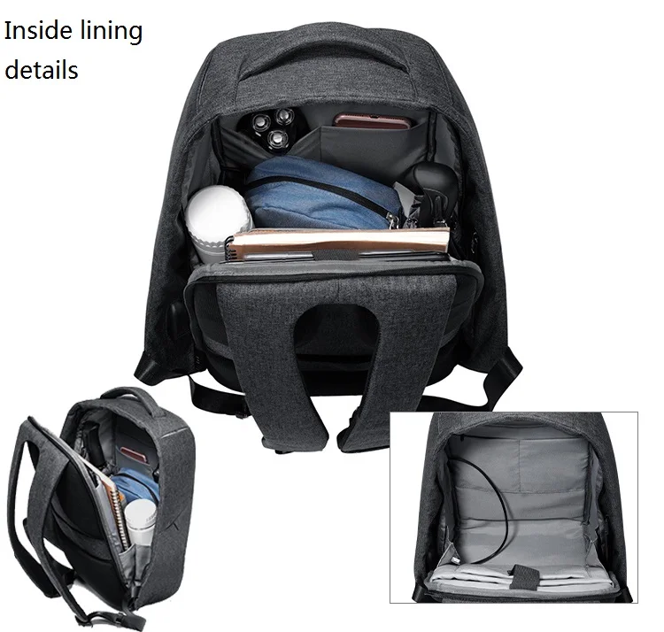 2018 Brand latest design waterproof smart security laptop anti theft lightweight USB day bagpack backpack back pack bag