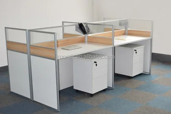 Office Furniture Modern 4 Person Space Saving Furniture Open