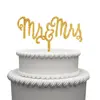 factory wholesale gold Acrylic Mr Mrs wedding Cupcake Cake Food Pick flag Topper
