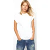 women white tshirt with short sleeves for wholesale