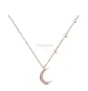 New Design Stainless Steel All Stars Towards Moon Necklace Rose Gold