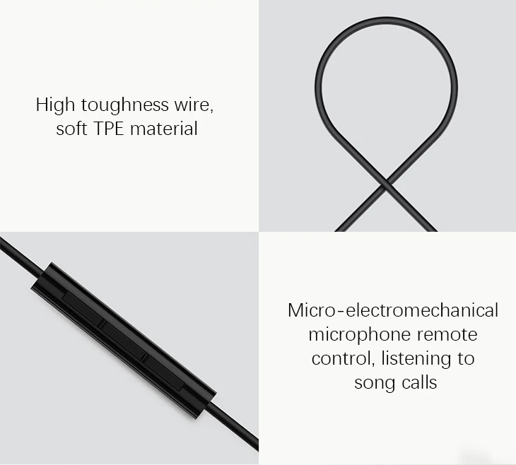Original Xiaomi In-Ear Earphones Wired Headphones Earphone 1.25m Type-c Connectors Xiaomi Mi Earphone