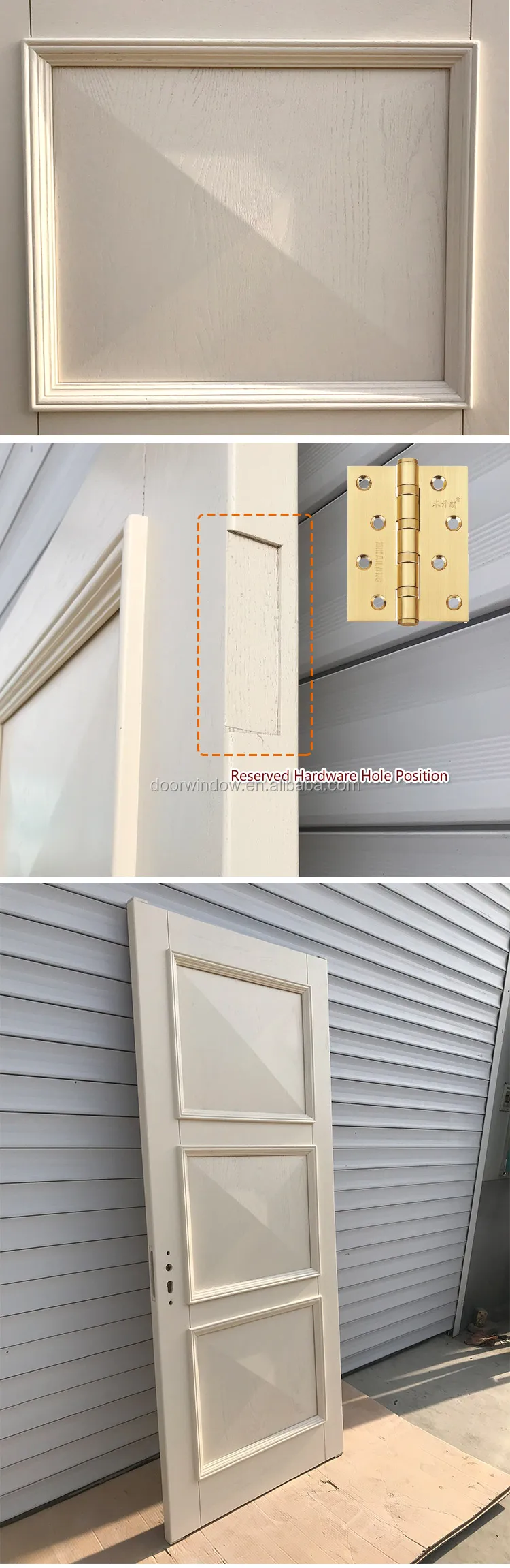 Modern wood door luxury interior lacquered doors white