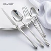 Wholesale luxury silver silverware stainless steel wedding flatware set