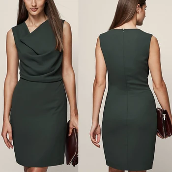 cowl neck shift dress