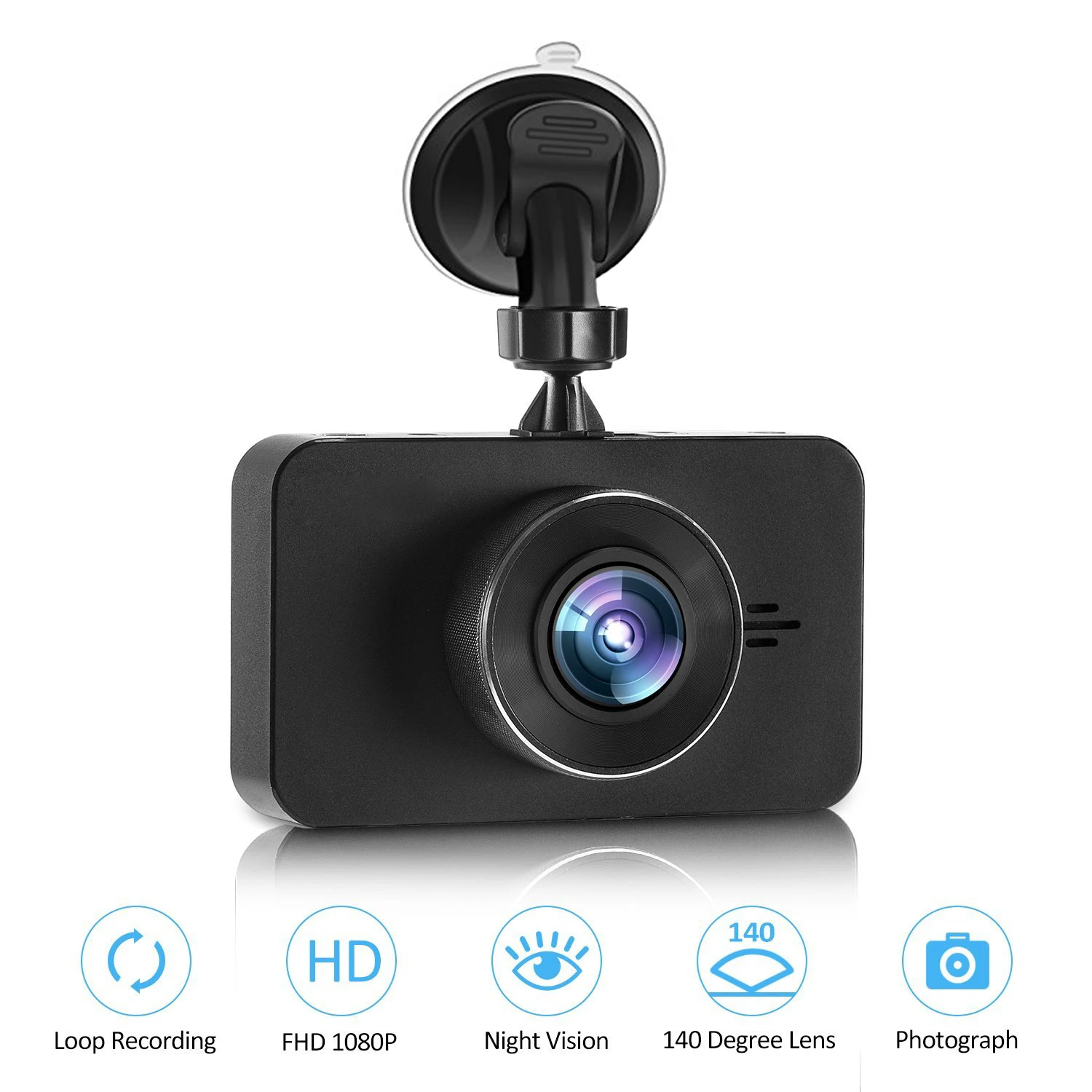 Factory Hot 1296p Full Hd Car Camera Dual Lens Dash Cam With 170 Degree ...