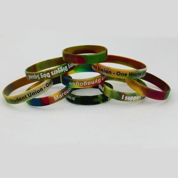 Custom Printed Qr Code Silicone Wristbands/bracelets Buy Bulk Cheap