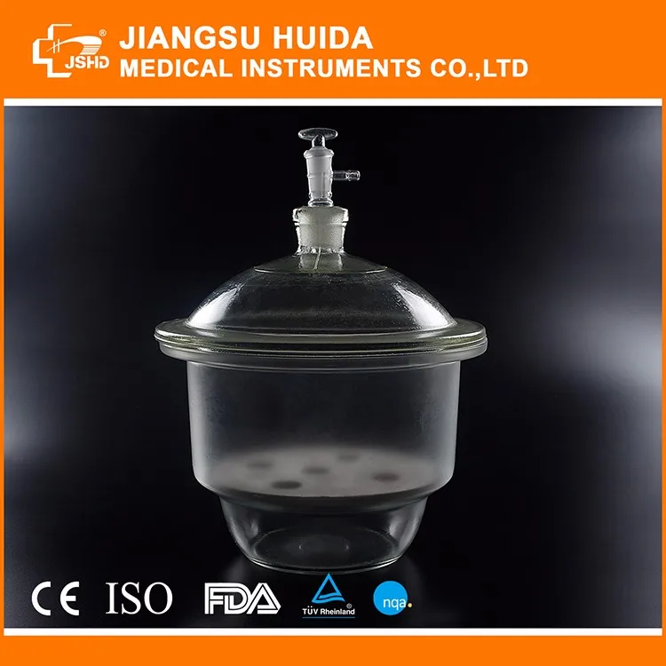 Factory Direct Hda Laboratory Clear Glass Vacuum Desiccator With Ground