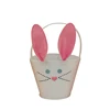 High Quality Handmade Easter Carrot Bunny Baskets Felt Round Easter Candy Basket Felt Fabric Basket
