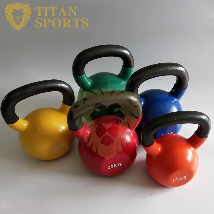 Gym Use Vinyl Dipped Cast Iron Kettlebells