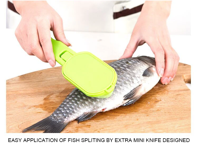 1Pc New Practical Fish Scaler Clam Opener Scale Scraper Kitchen Accessories Tool