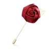 High Quality Men's Suits Leaves Roses Brooches Corsage Flowers Long Needle Handmade Lapel Pin Brooch