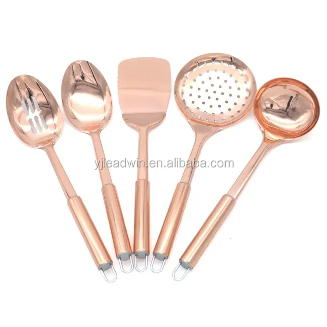 Food Grade Stainless Steel Rose Gold Kitchen Utensils Rose Gold
