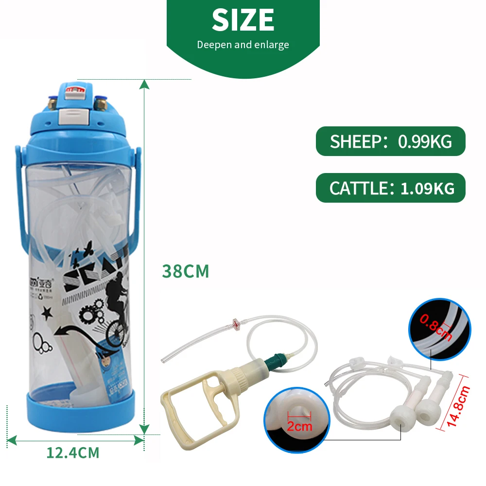 Manual Milking Machine Sheep Goat Cow Cattle Manual Milking Machine Blue Gray Portable Manual Milking Machine Random Color