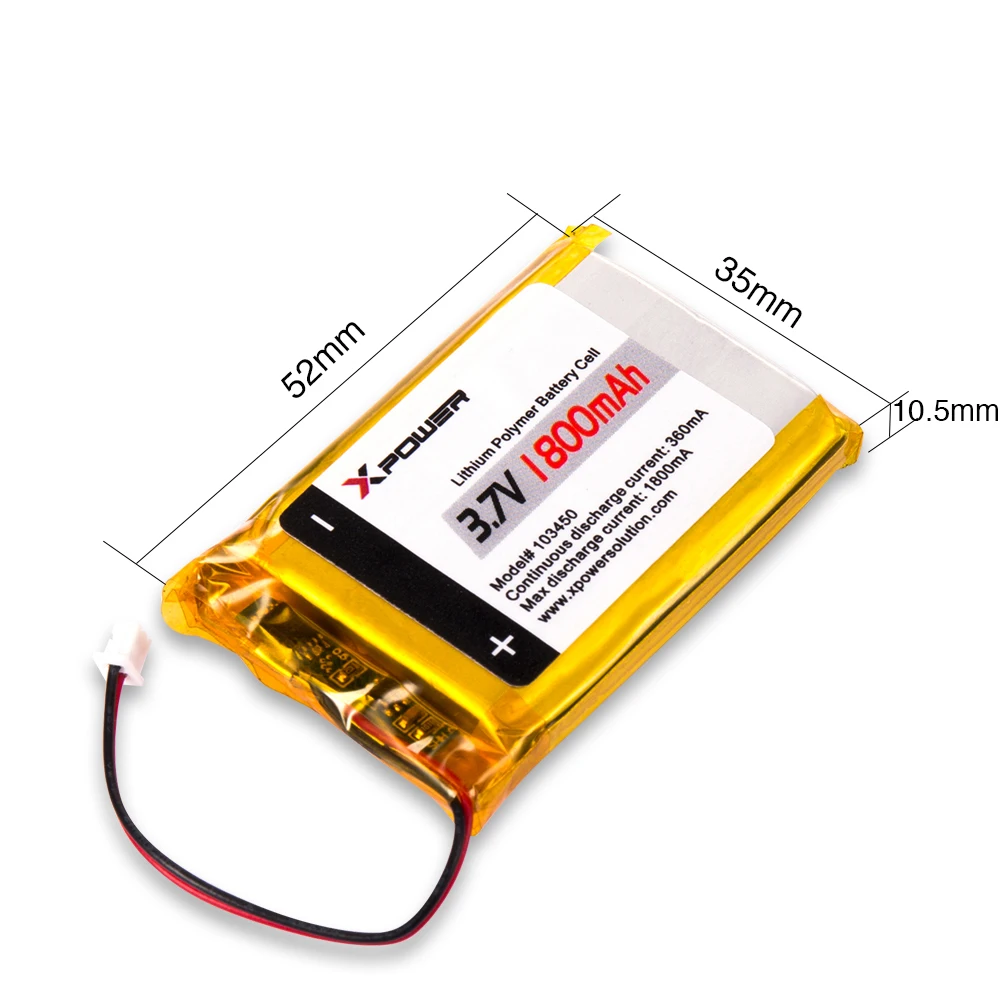 3.7v 1800mah可充电锂电池