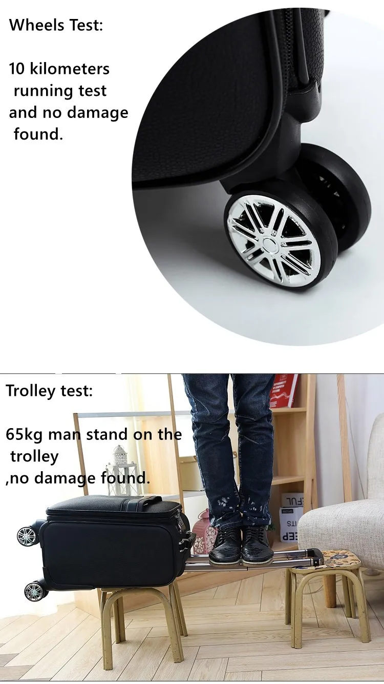 Modern Design Car Brand Rolling Tote Under The Seat Carry On Luggage