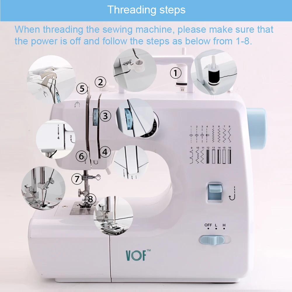 Vof 700 Multipurpose Double Stitches Domestic Overlock Sewing Machine