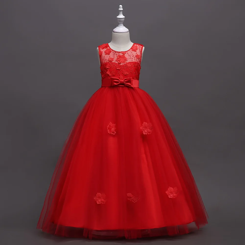 flower girl gown red - 61% OFF 