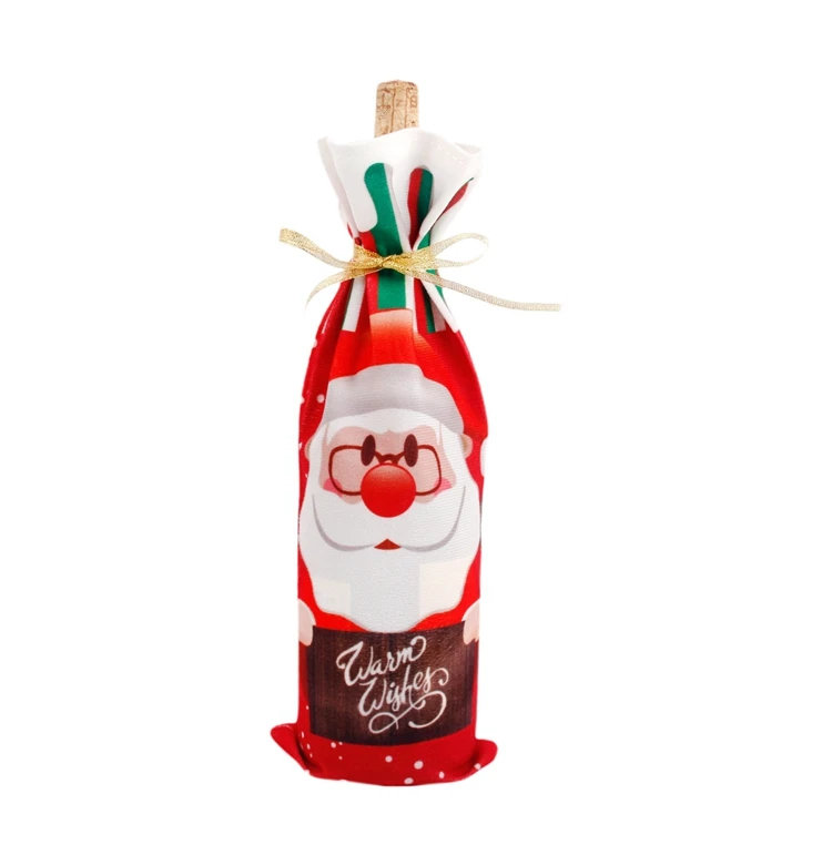 santa wine bag