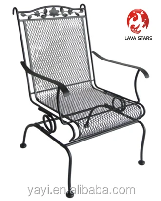 wrought iron motion chair