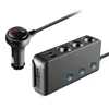 Gaoyi USB and 3 Port Triple Socket Car Charger Extender with Power Control Electronic Cigarette Lighter