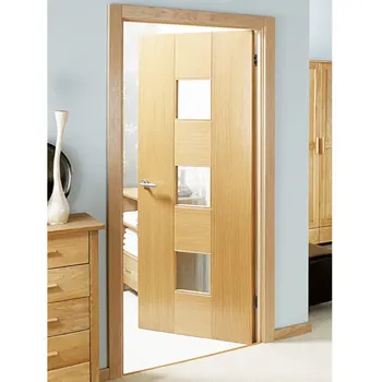 Mahogany Door 3 Panel Solid Wooden Interior Front Doors