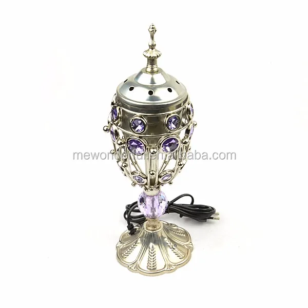 Uae Beautiful Gold/silver Incense Burner Metal Incensory Flower Shape