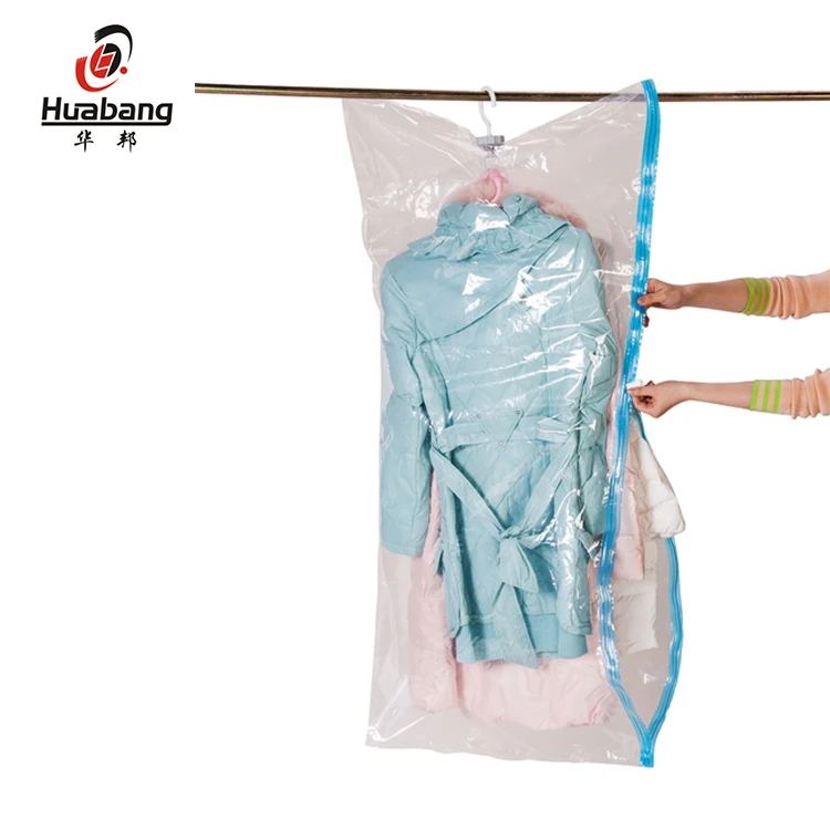 Wholesale High Quality Hanging Vacuum Storage Bag For Clothes,Hanging Plastic Bag Storage Buy