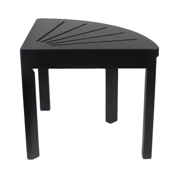 Black bathroom bench