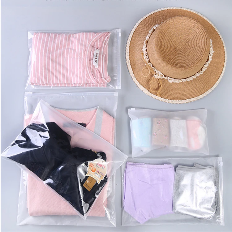 Frosted/clear Pe Plastic Ziplock Swimwear Bag Custom Swimwear Packaging