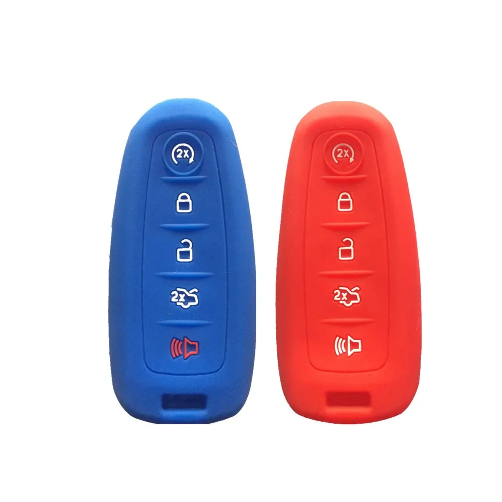 SEGADEN Silicone Cover Protector Case Skin Jacket Compatible with VOLKSWAGEN 3 Button Flip Remote Key Fob CV9803 Light Blue