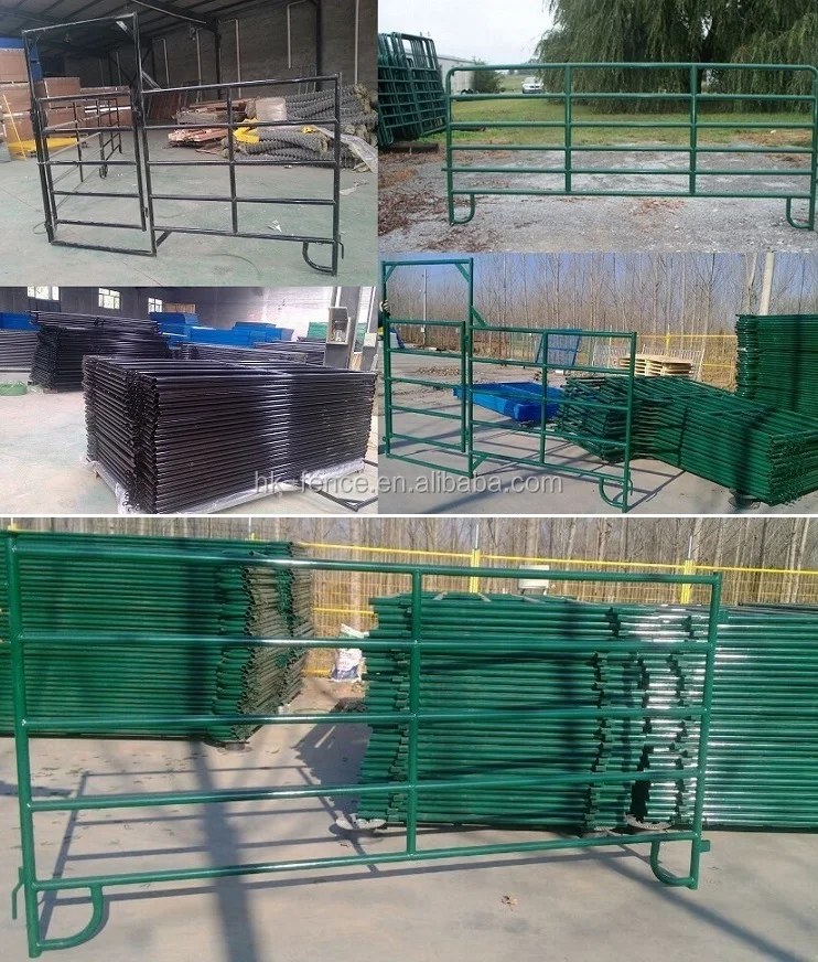 Heavy Duty Steel Tube Structural Corral Panel Livestock Fencing & Gates,Feedlot Farming Fence